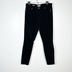 Loft Outlet Black Modern Skinny Velvet Corduroy Pants 8